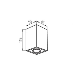 Oprawy-sufitowe-ruchome - oprawa sufitowa punktowa tuba czarna gord xs dlp-50-b 25476 kanlux 