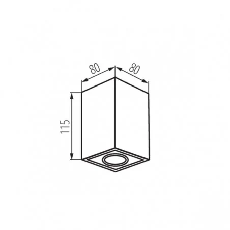Oprawy-sufitowe-ruchome - oprawa sufitowa punktowa tuba czarna gord xs dlp-50-b 25476 kanlux 