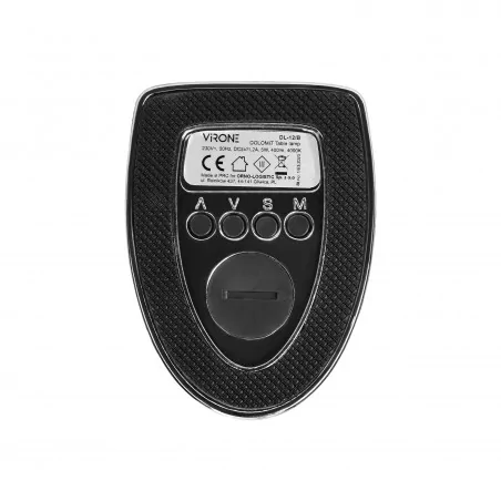 Lampki-biurkowe - elegancka skórzana lampka biurkowa z budzikiem czarna led 5w  4000k dolomit dl-12/b orno 