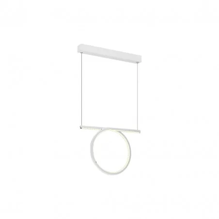 Lampy-sufitowe - białe oświetlenie wiszące o okręgu led 20w 3000k loop ml520 eko-light 