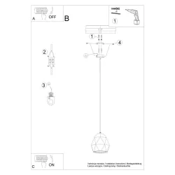 Oswietlenie-sufitowe - ceramiczna lampa wisząca e27 mint sl.1251 sollux lighting 