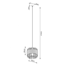 Oswietlenie-sufitowe - lampa wisząca fost e27 sl.1252 sollux lighting 