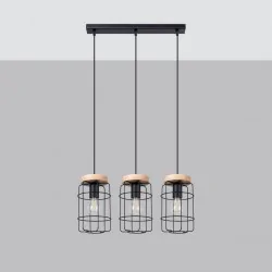 Oswietlenie-sufitowe - loftowa lampa wisząca gotto 3xe27 sl.1264 sollux lighting 