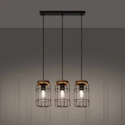 Oswietlenie-sufitowe - loftowa lampa wisząca gotto 3xe27 sl.1264 sollux lighting 