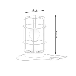 Lampki-biurkowe - loftowa lampa biurkowa gotto e27 sl.1265 sollux lighting 