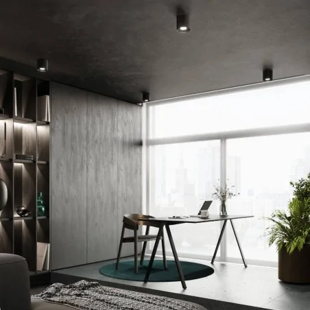 Oswietlenie-sufitowe - czarny plafon mika gu10 sl.1281 sollux lighting 