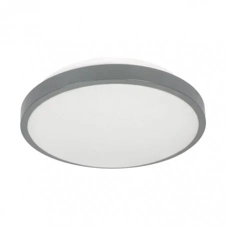 Plafony - plafon z mikrofalowym czujnikiem ruchu w kolorze szarym na dwie żarówki e27 ip54 selene cl/2xe27-10mv/g orno 