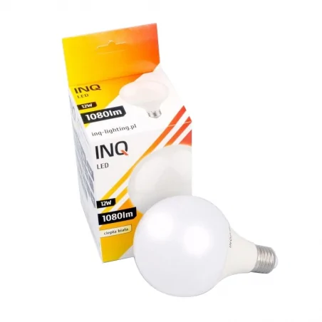 Gwint-trzonek-e27 - ldg050ww  żarówka led g95 e27 12w-76w 240st 1080lm 2700k, energy a+, inq 
