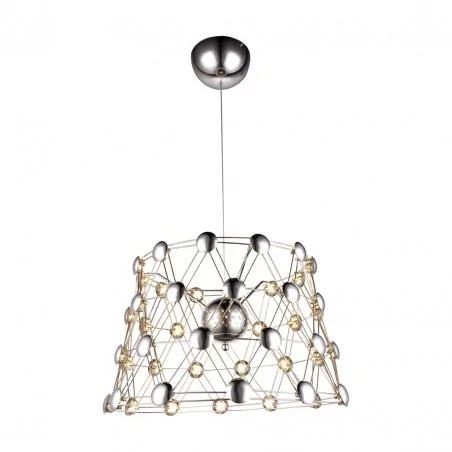 Lampy-sufitowe - lampa wisząca chromowa z kryształkami led 40w wire ml246 eko-light 