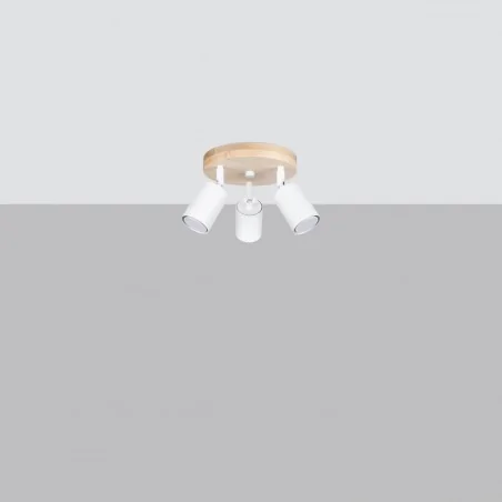 Oswietlenie-sufitowe - biały plafon verdo 3xgu10 sl.1287 sollux lighting 