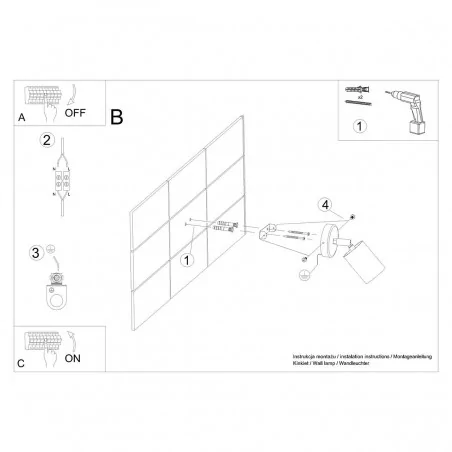 Kinkiety-do-salonu - czarny kinkiet verdo gu10 sl.1290 sollux lighting 