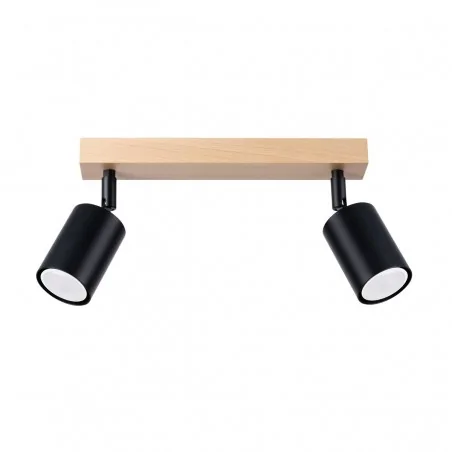 Oswietlenie-sufitowe - czarny plafon verdo 2xgu10 sl.1291 sollux lighting 