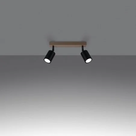 Oswietlenie-sufitowe - czarny plafon verdo 2xgu10 sl.1291 sollux lighting 