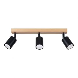 Oswietlenie-sufitowe - czarny plafon verdo 3xgu10 sl.1293 sollux lighting