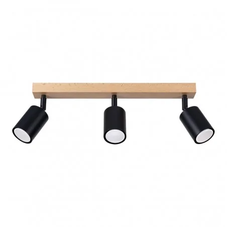 Oswietlenie-sufitowe - czarny plafon verdo 3xgu10 sl.1293 sollux lighting 