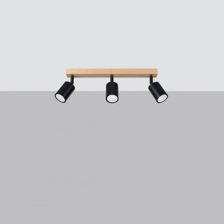 Oswietlenie-sufitowe - czarny plafon verdo 3xgu10 sl.1293 sollux lighting 