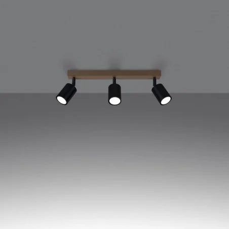 Oswietlenie-sufitowe - czarny plafon verdo 3xgu10 sl.1293 sollux lighting 