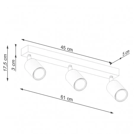 Oswietlenie-sufitowe - czarny plafon verdo 3xgu10 sl.1293 sollux lighting 