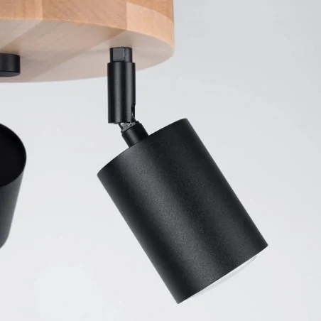 Oswietlenie-sufitowe - czarny plafon verdo 3xgu10 sl.1292 sollux lighting 