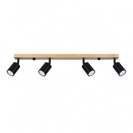 Oswietlenie-sufitowe - czarny plafon verdo 4xgu10 sl.1294 sollux lighting 