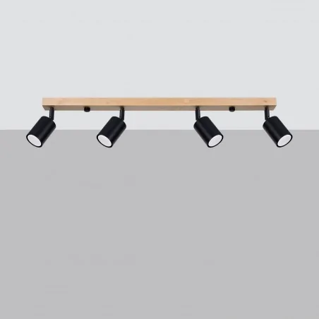 Oswietlenie-sufitowe - czarny plafon verdo 4xgu10 sl.1294 sollux lighting 