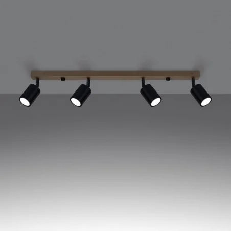 Oswietlenie-sufitowe - czarny plafon verdo 4xgu10 sl.1294 sollux lighting 