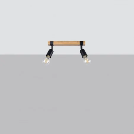 Oswietlenie-sufitowe - nowoczesny czarny plafon zuca 2ze27 sl.1296 sollux lighting 