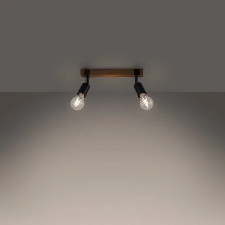 Oswietlenie-sufitowe - nowoczesny czarny plafon zuca 2ze27 sl.1296 sollux lighting 