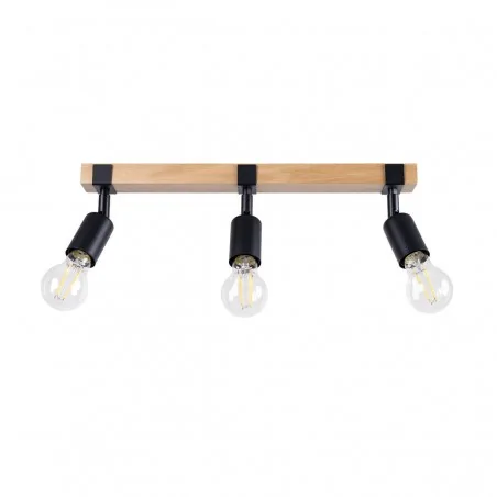 Oswietlenie-sufitowe - nowoczesny czarny plafon zuca 3xe27 sl.1297 sollux lighting 