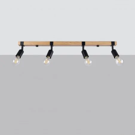 Oswietlenie-sufitowe - nowoczesny czarny plafon zuca 4xe27 sl.1298 sollux lighting 