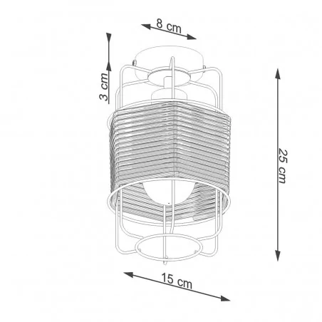 Oswietlenie-sufitowe - loftowy plafon gizur e27 sl.1299 sollux lighting 