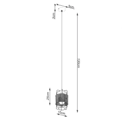 Oswietlenie-sufitowe - loftowa lampa wisząca gizur e27 sl.1300 sollux lighting 