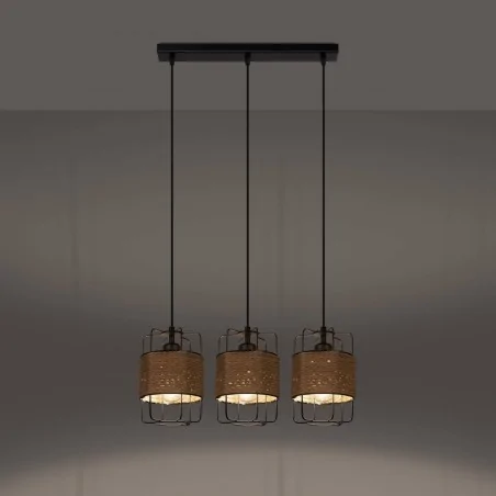 Oswietlenie-sufitowe - loftowa lampa wisząca gizur 3xe27 sl.1301 sollux lighting 