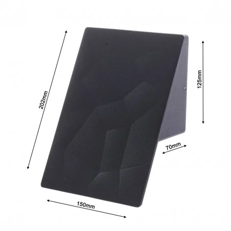 Kinkiety-ogrodowe - czarna lampa elewacyjna led 10w 4000k cracks ml095 eko-light 