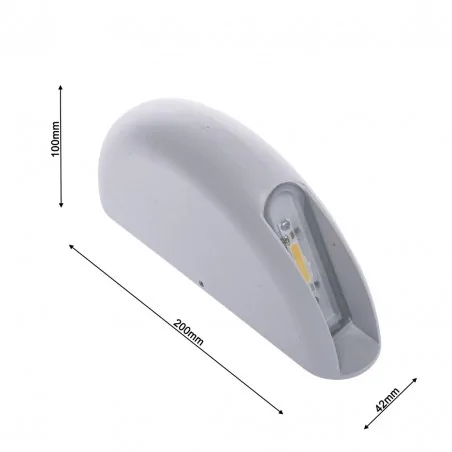 Kinkiety-ogrodowe - oświetlenie elewacyjne led 3w 4000k białe wall ml088 eko-light 