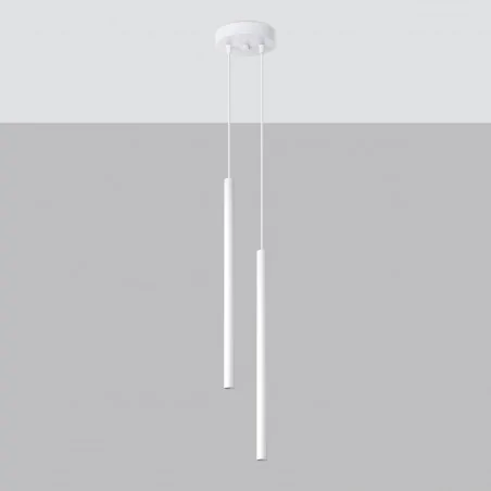 Oswietlenie-sufitowe - biała lampa wisząca 2xg9 pastelo sl.1303 sollux lighting 