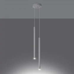 Oswietlenie-sufitowe - biała lampa wisząca 2xg9 pastelo sl.1303 sollux lighting 