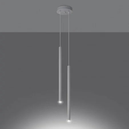 Oswietlenie-sufitowe - biała lampa wisząca 2xg9 pastelo sl.1303 sollux lighting 