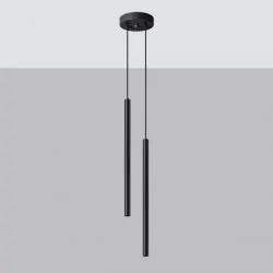 Oswietlenie-sufitowe - czarna lampa wisząca 2xg9 pastelo sl.1304 sollux lighting 