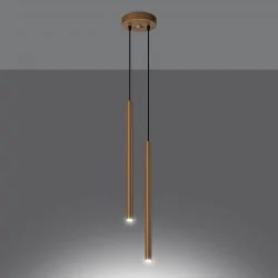 Oswietlenie-sufitowe - złota lampa wisząca 2xg9 pastelo sl.1305 sollux lighting 