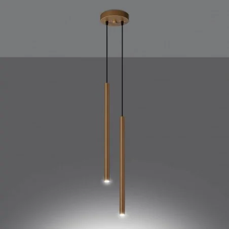 Oswietlenie-sufitowe - złota lampa wisząca 2xg9 pastelo sl.1305 sollux lighting 