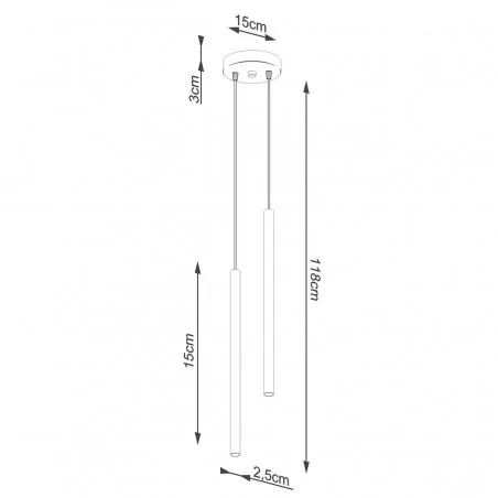Oswietlenie-sufitowe - złota lampa wisząca 2xg9 pastelo sl.1305 sollux lighting 