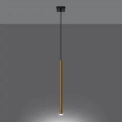 Oswietlenie-sufitowe - lampa wisząca g9 pastelo złoty połysk sl.1195 sollux lighting 