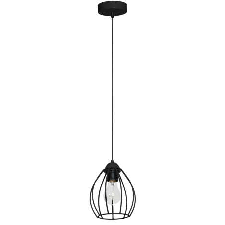Lampy-sufitowe - lampa wisząca czarna metalowa 1xe27 don black mlp748 eko-light 