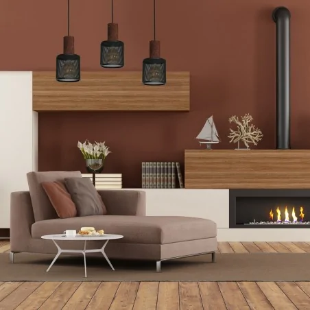 Lampy-sufitowe - potrójna lampa wisząca - listwa 3xe27 60cm ares black mlp3726 eko-light 