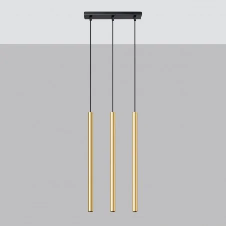 Oswietlenie-sufitowe - lampa wisząca 3xg9 pastelo złoty połysk sl.1196 sollux lighting 