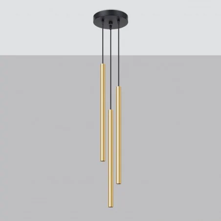 Oswietlenie-sufitowe - lampa wisząca 3xg9 pastelo złoty połysk sl.1197 sollux lighting 