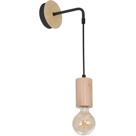 Kinkiety-do-salonu - lampa ścienna drewniana 1xe27 lines mlp8824 eko-light 