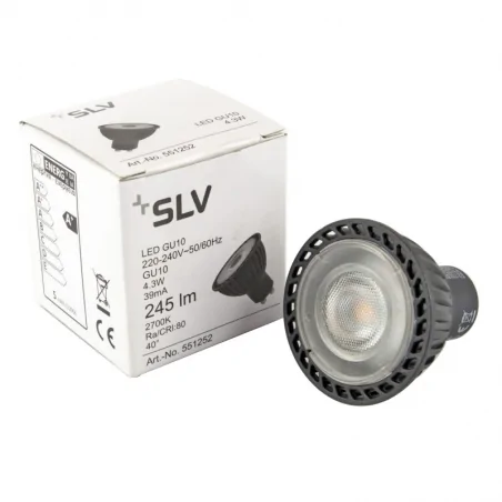 Gwint-trzonek-gu10 - żarówka led ciepła biała 2700k 4,3w gu10 551252 slv 