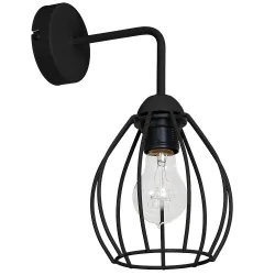 Kinkiety-do-salonu - czarna lampa ścienna industrialna 1xe27 don mlp746 eko-light 